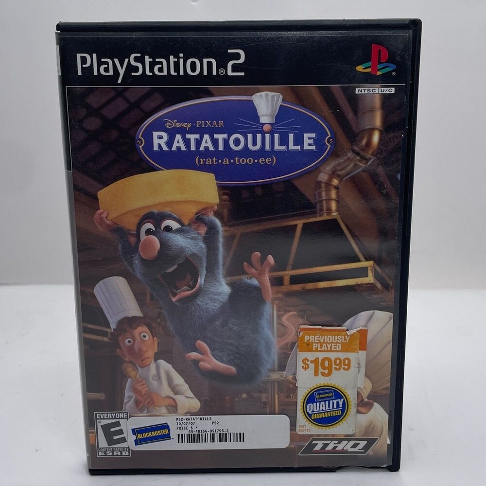 Ratatouille Disney Pixar PS2 THQ Video Game (Sony PlayStation 2, 2007) No Manual